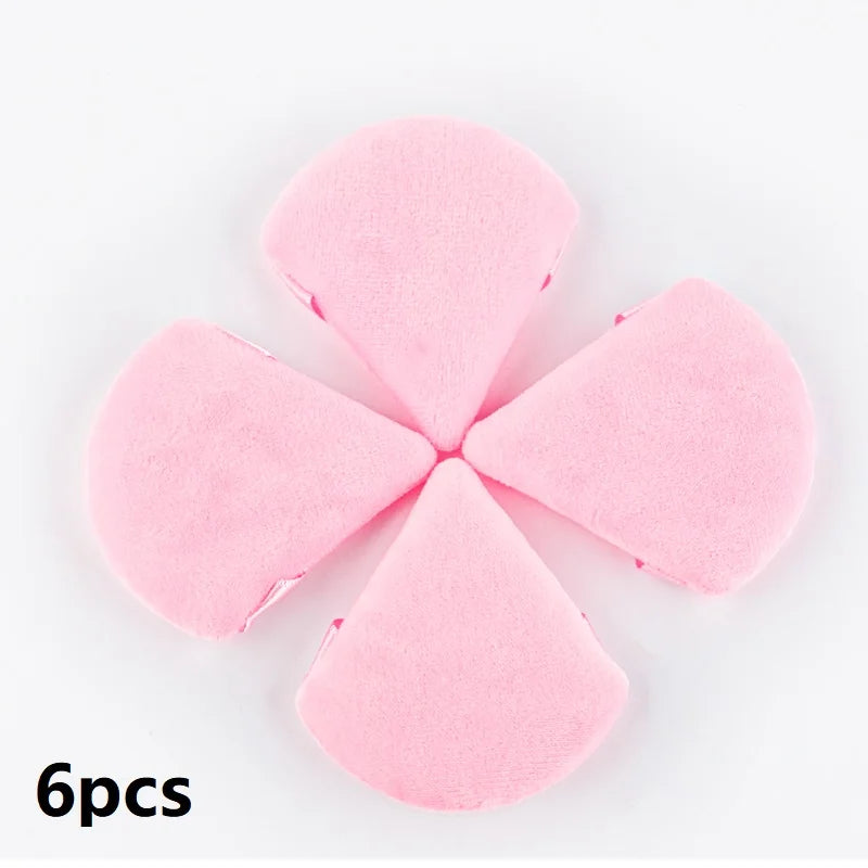 Mini puffs triangulares laváveis para maquiagem