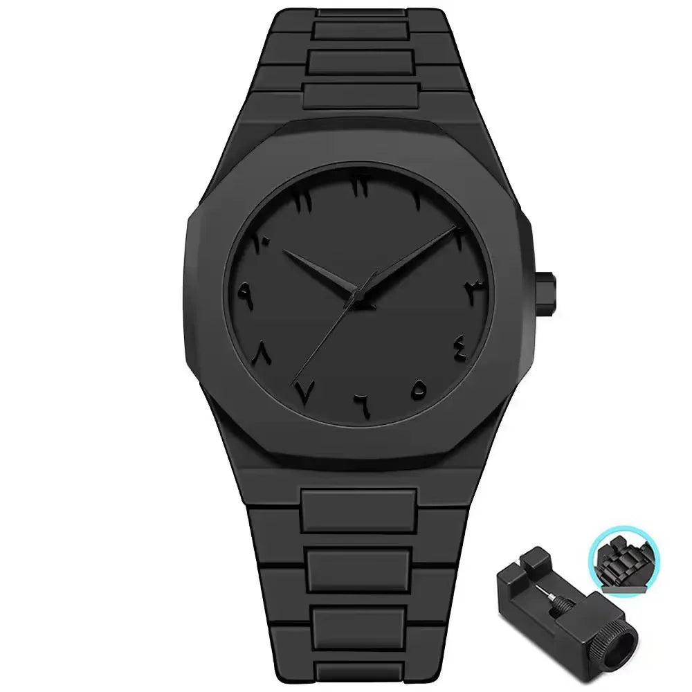 Relógio masculino de mostrador grande e pulseira de silicone