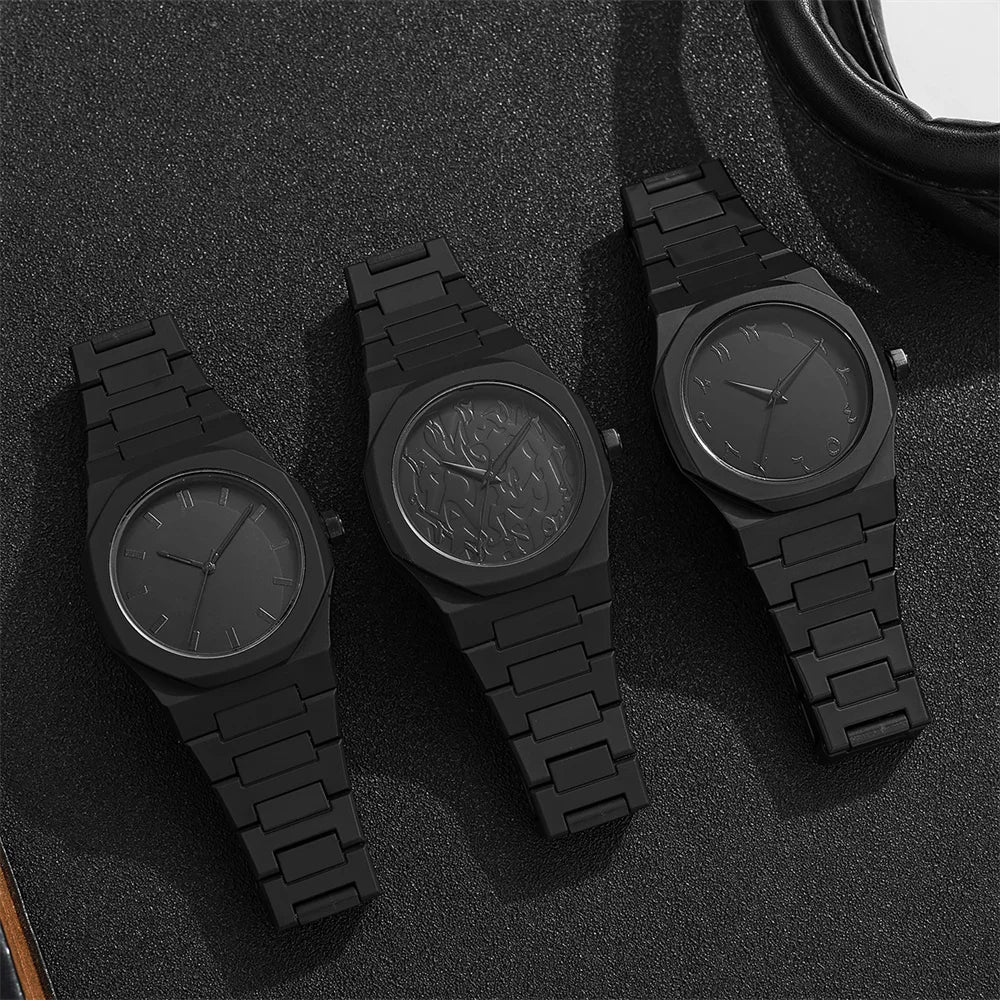 Relógio masculino de mostrador grande e pulseira de silicone