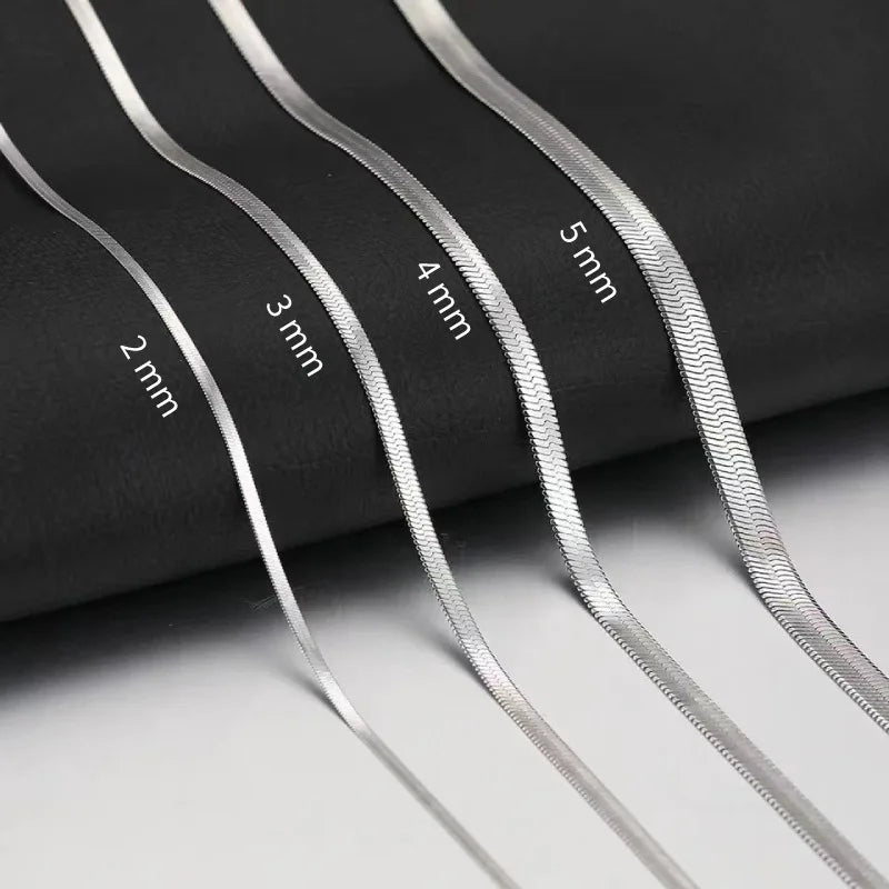 Corrente cordão de aço inox espinha de peixe