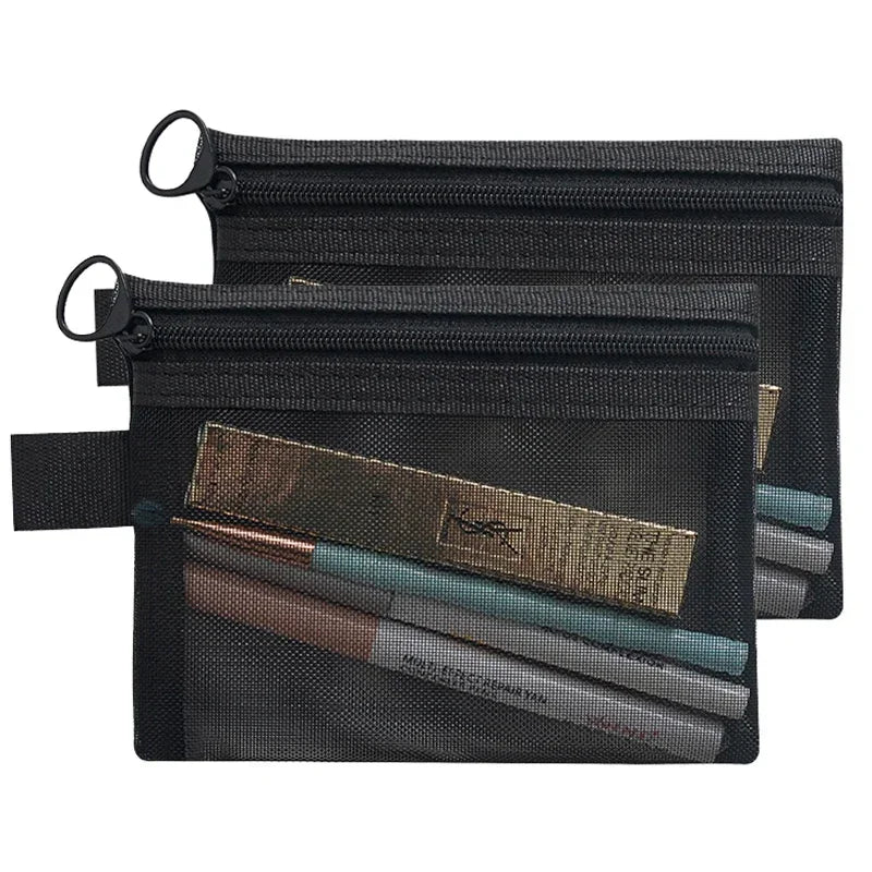 Necessaire transparente de tela (P, M ou kit com 3)