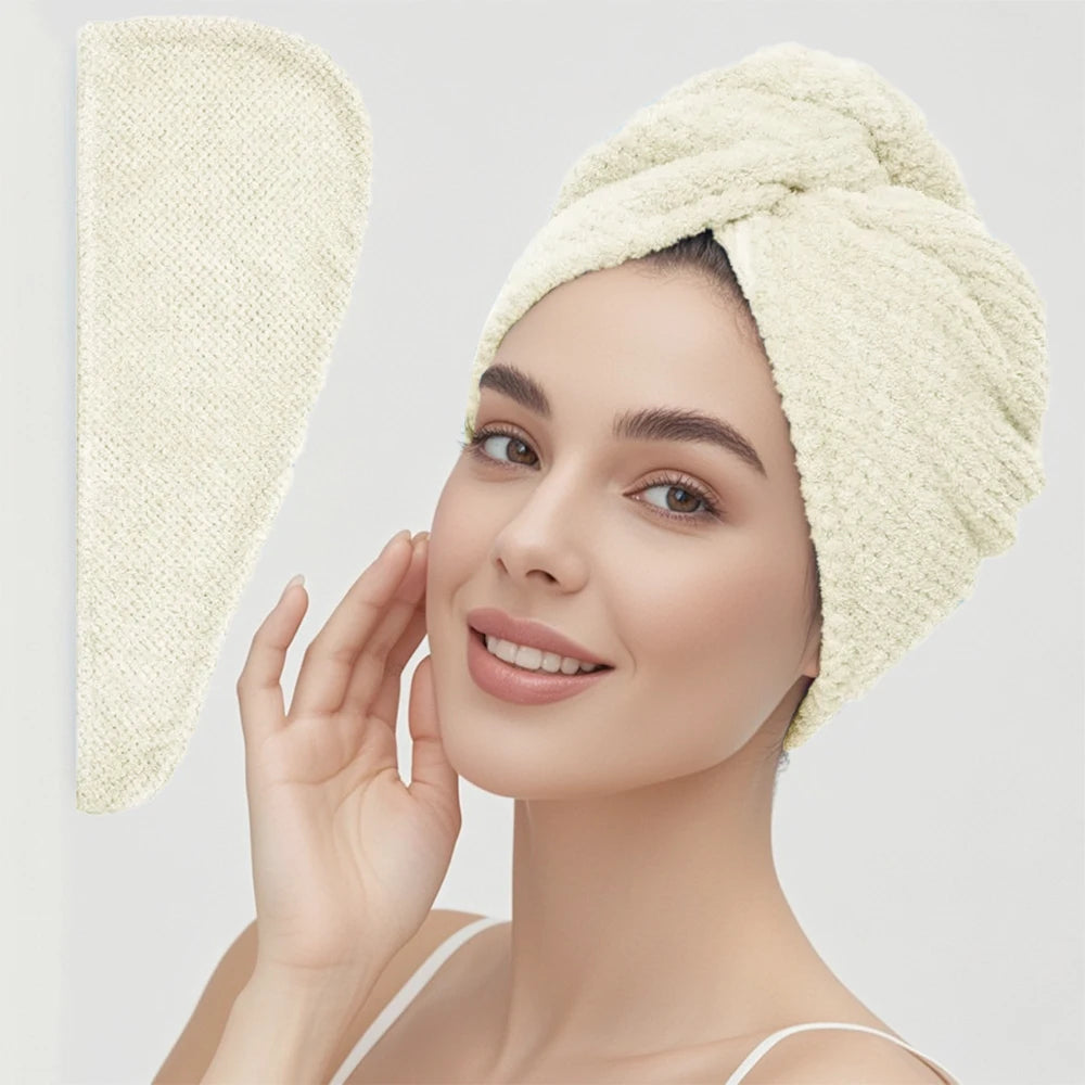 Toalha turbante texturizada para cabelo