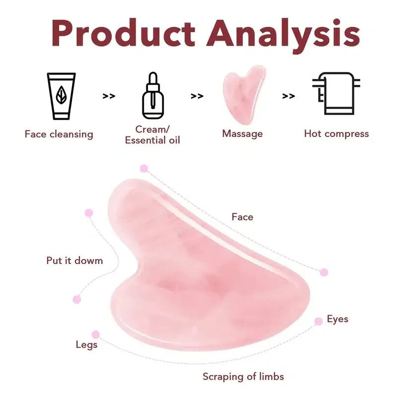 Rolo facial e gua sha de resina
