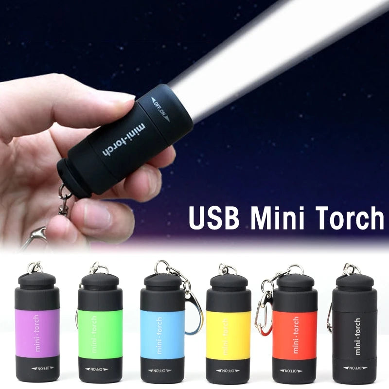 Mini lanterna LED chaveiro à prova d'água