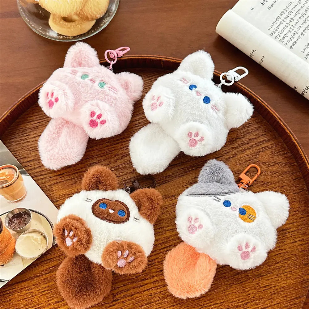 Chaveiro de pelúcia gatinho para bolsa