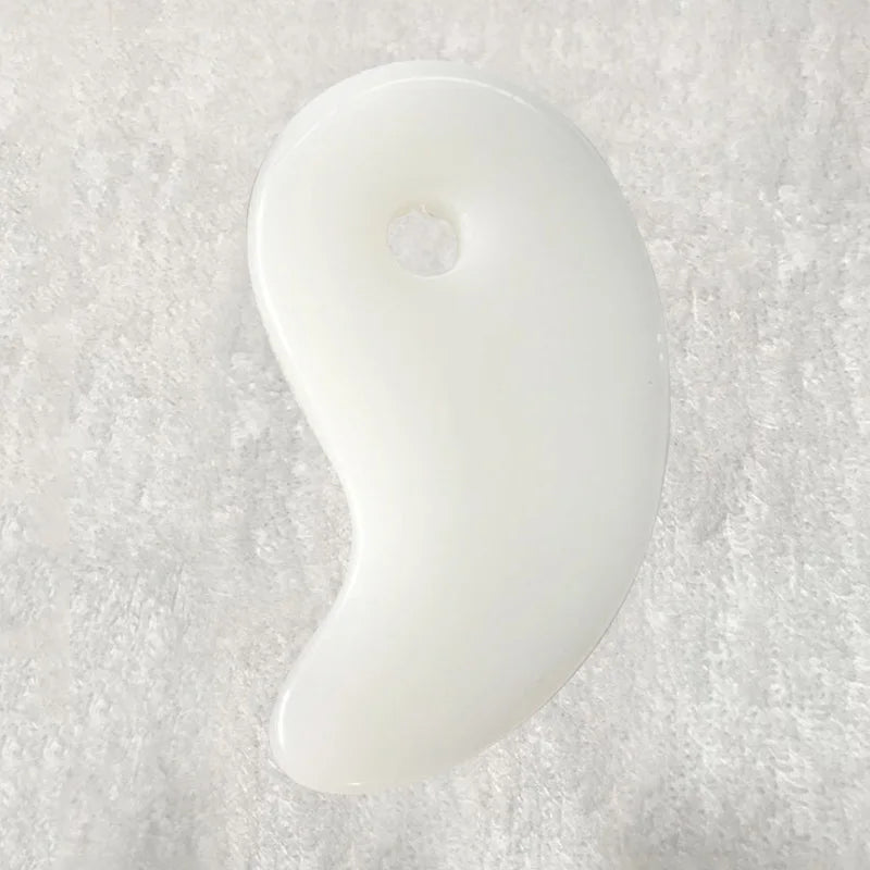 Placa gua sha de cera de abelha e pedra