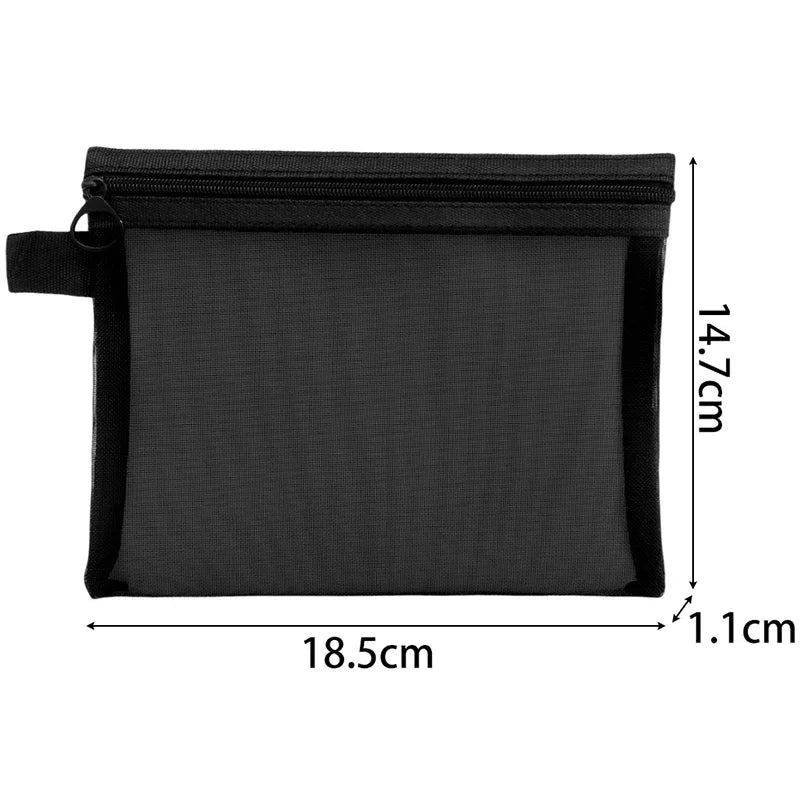 Necessaire transparente de tela (P, M ou kit com 3)