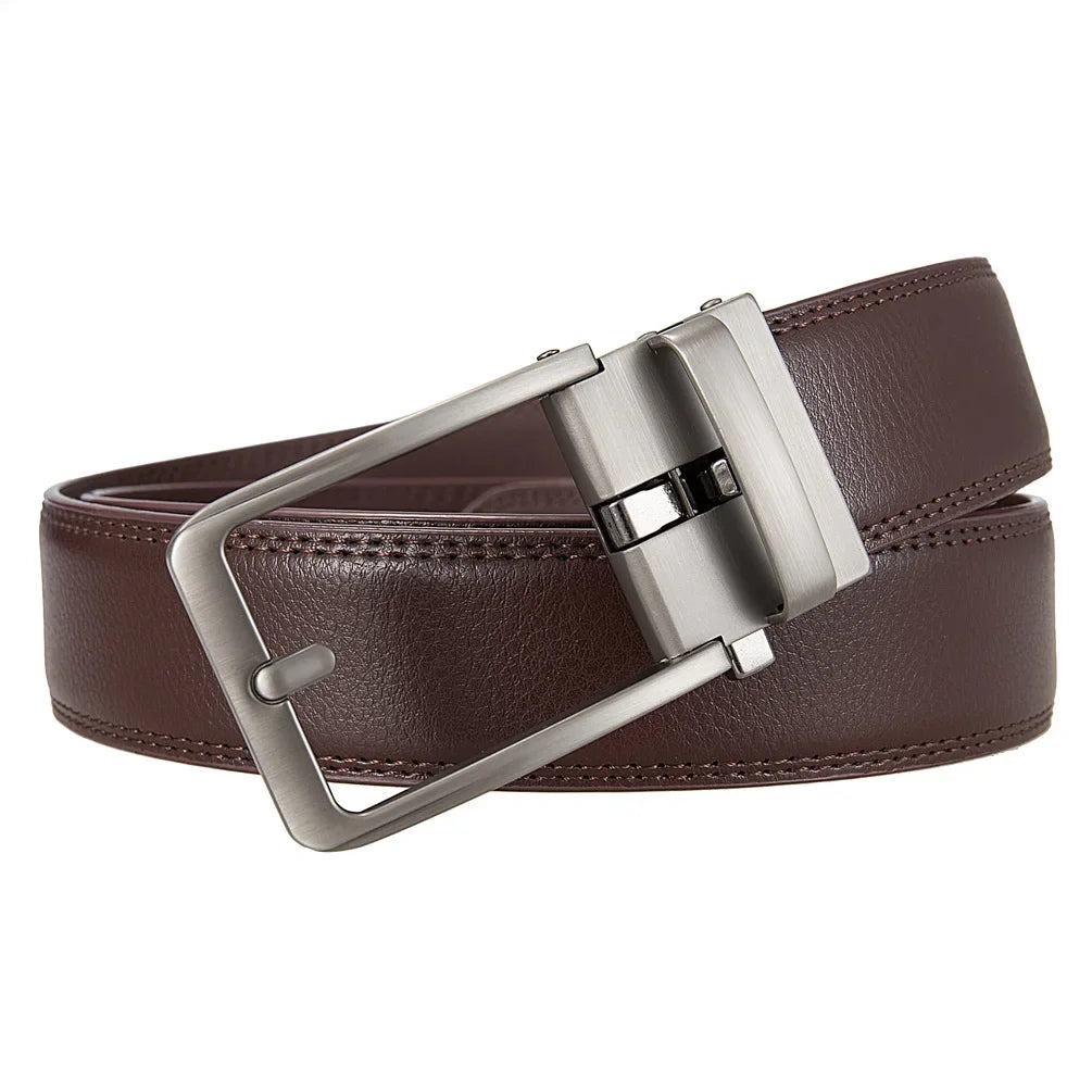 Cinto masculino com fivela automática (catraca)