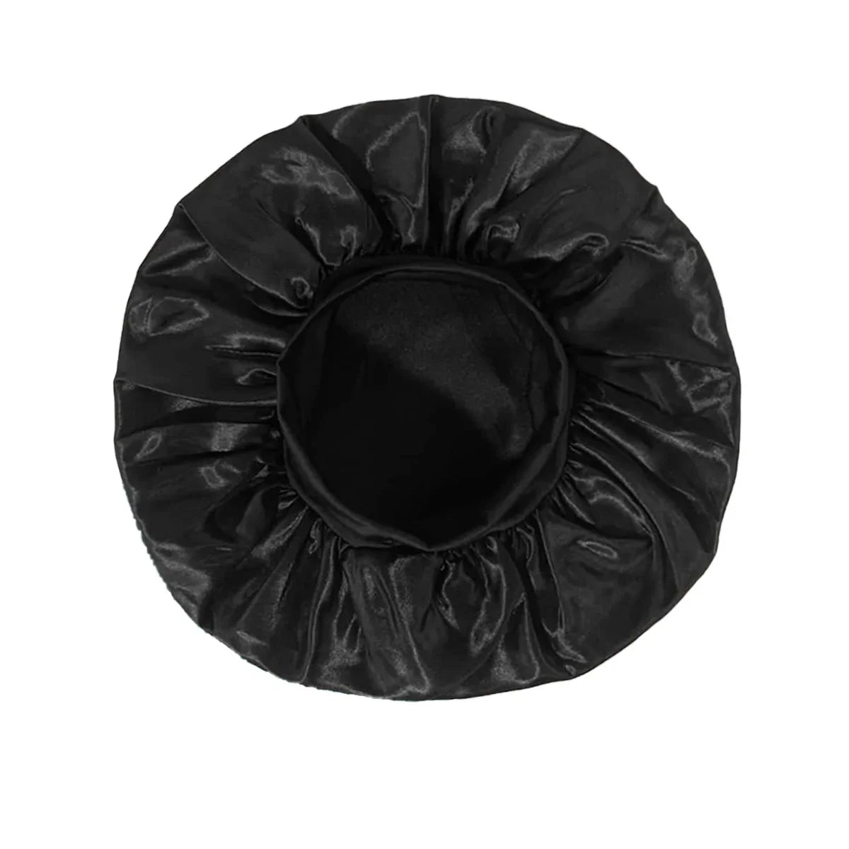 Touca de cetim para dormir com faixa larga