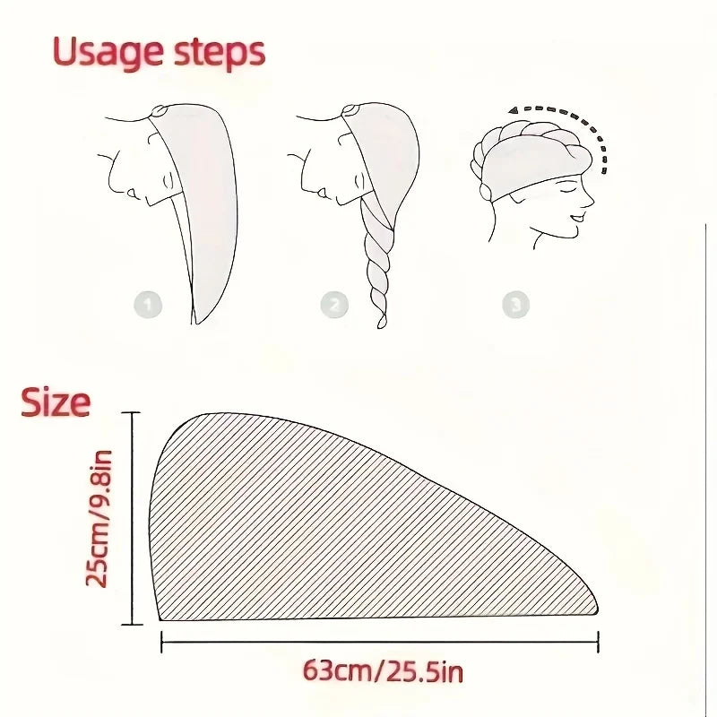 Touca de microfibra para secar cabelo
