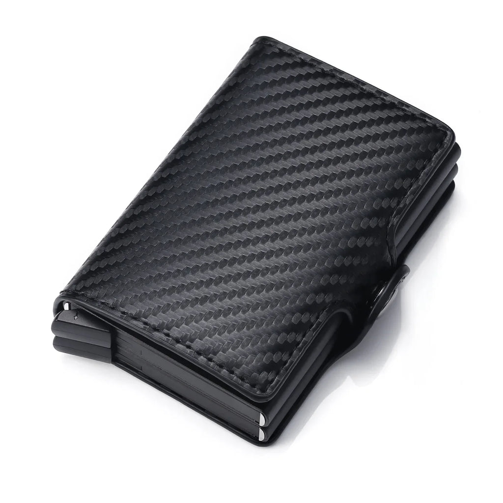 Carteira masculina de fibra de carbono com RFID