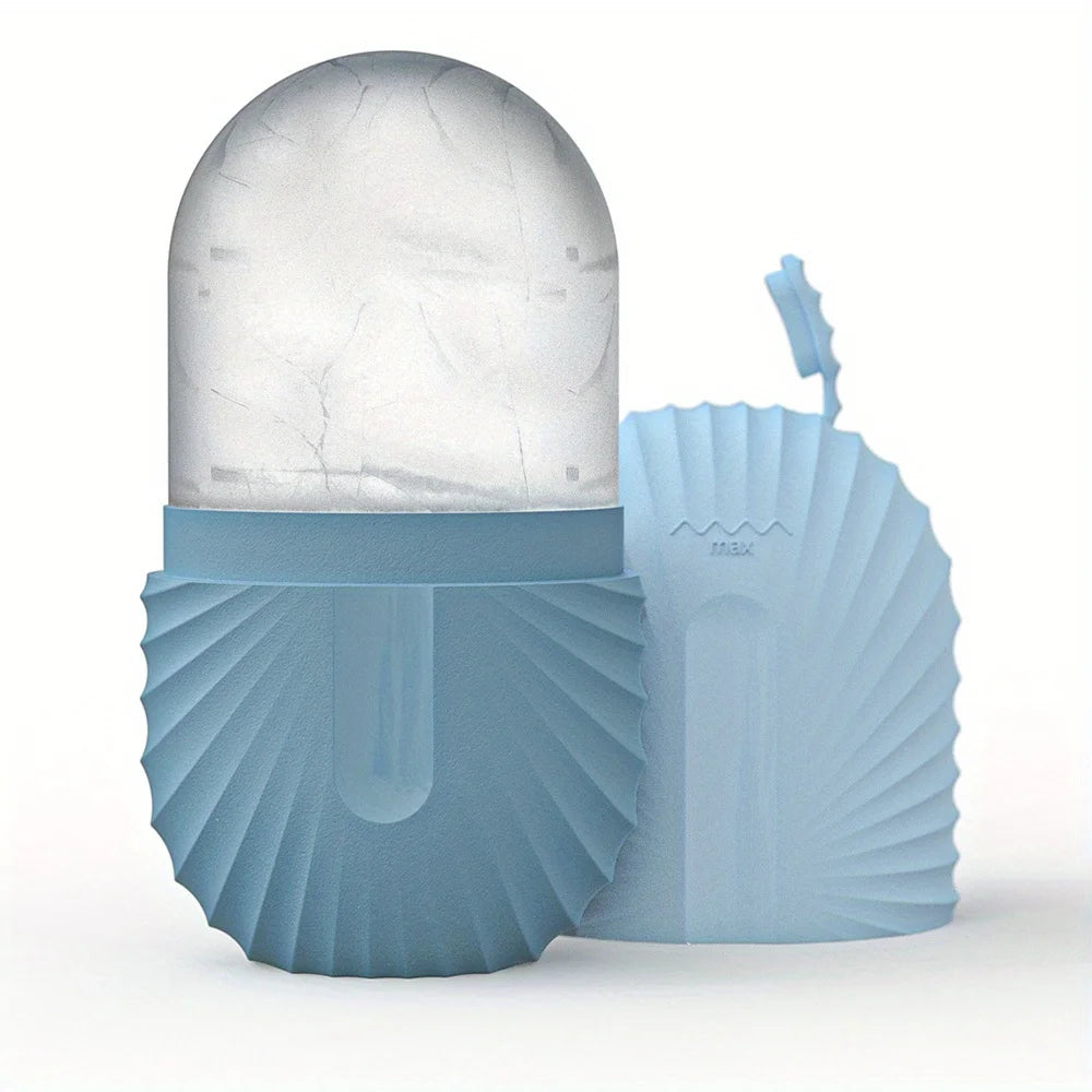 Rolo de gelo facial em aço inox com gua sha