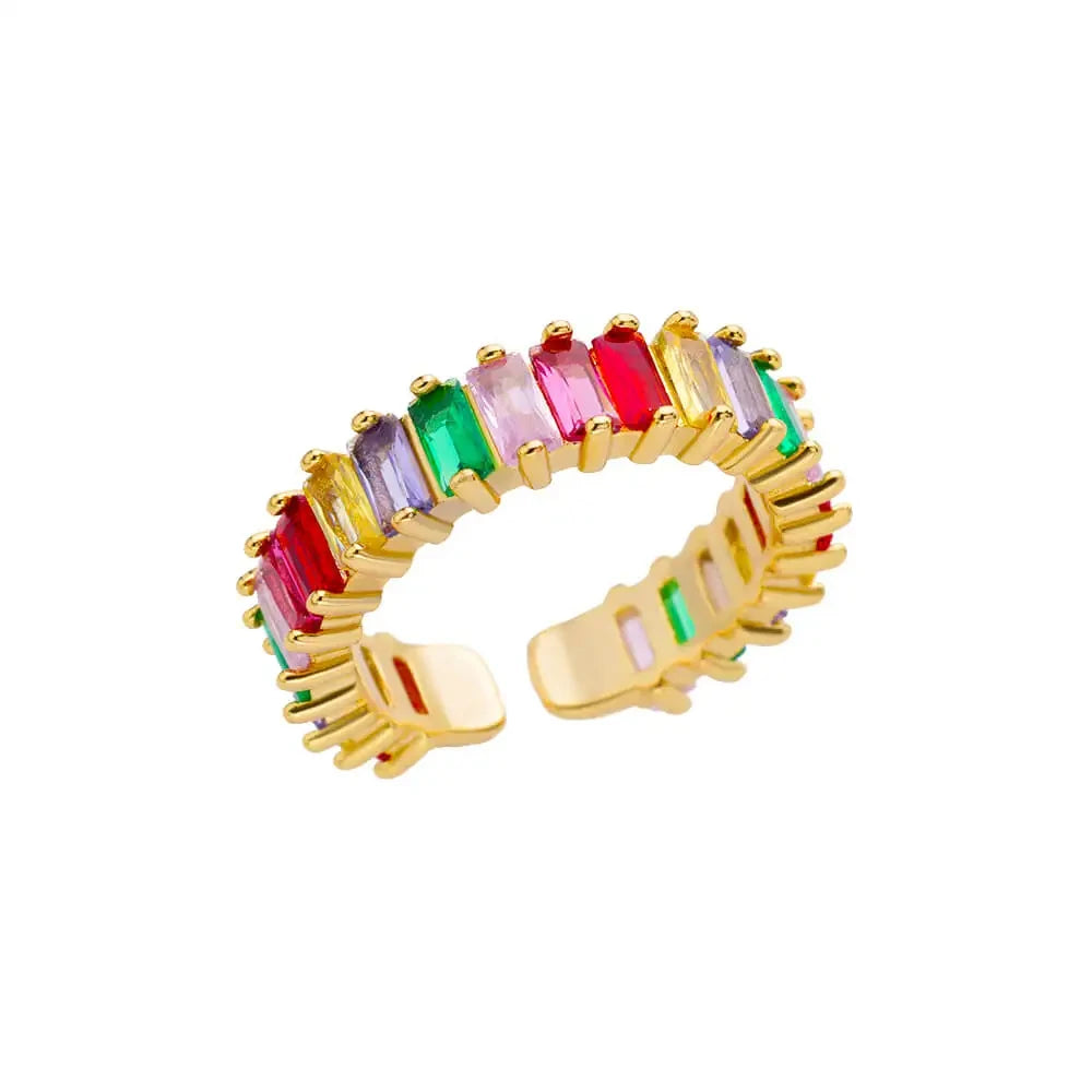 Anel feminino em aço inox 316L dourado