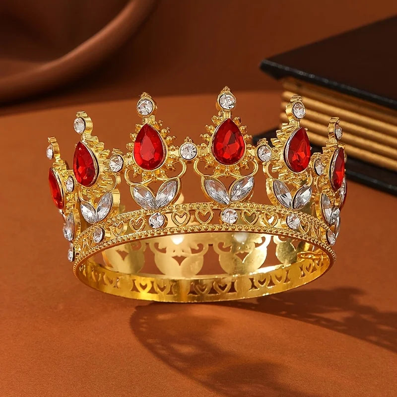 Tiara coroa barroca com cristais