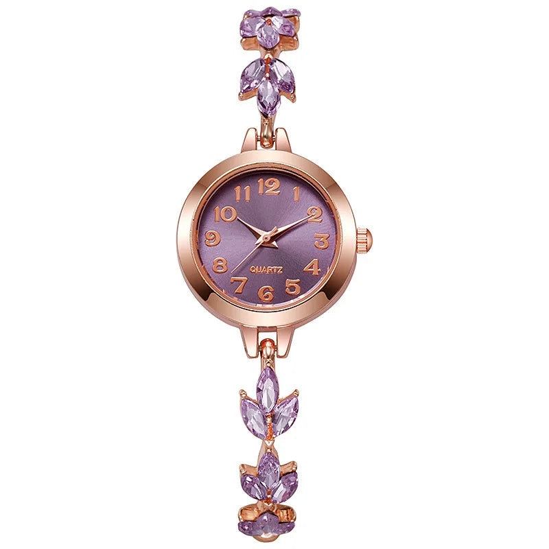 Relógio feminino pulseira com strass