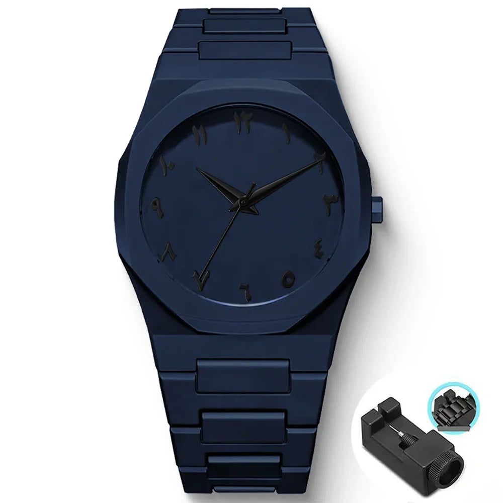 Relógio masculino de mostrador grande e pulseira de silicone