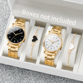 Kit relógio feminino e pulseiras (2 ou 4 peças)