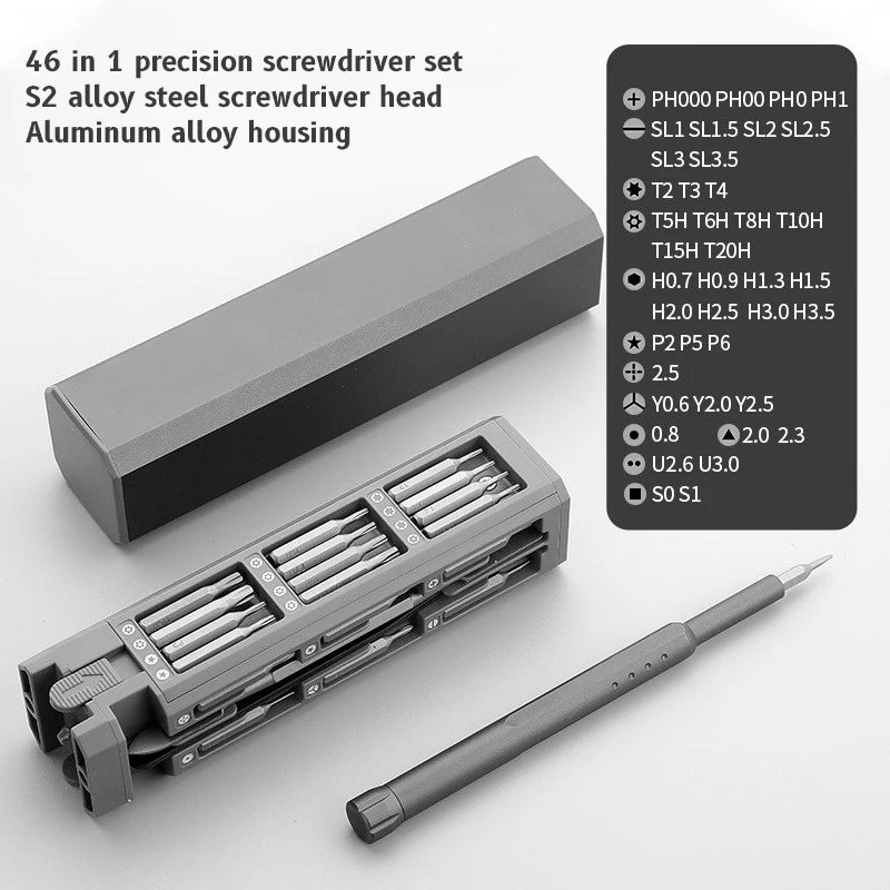 Kit chave de precisão 32 ou 46 em 1 (Torx, Phillips e sextavada)