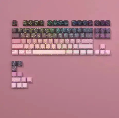 Kit de keycaps PBT com brilho lateral