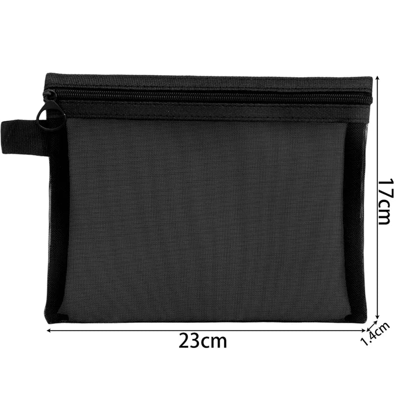 Necessaire transparente de tela (P, M ou kit com 3)