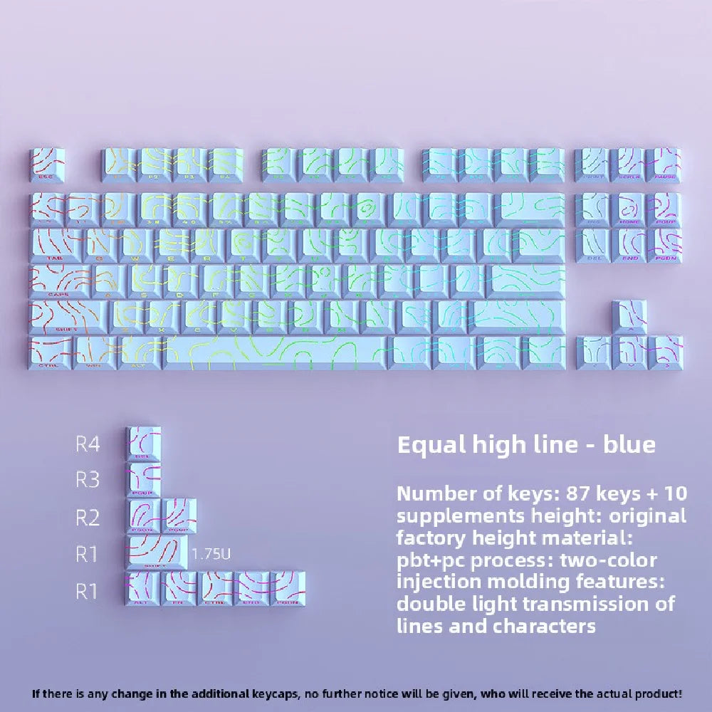 Kit de keycaps PBT para teclado mecânico