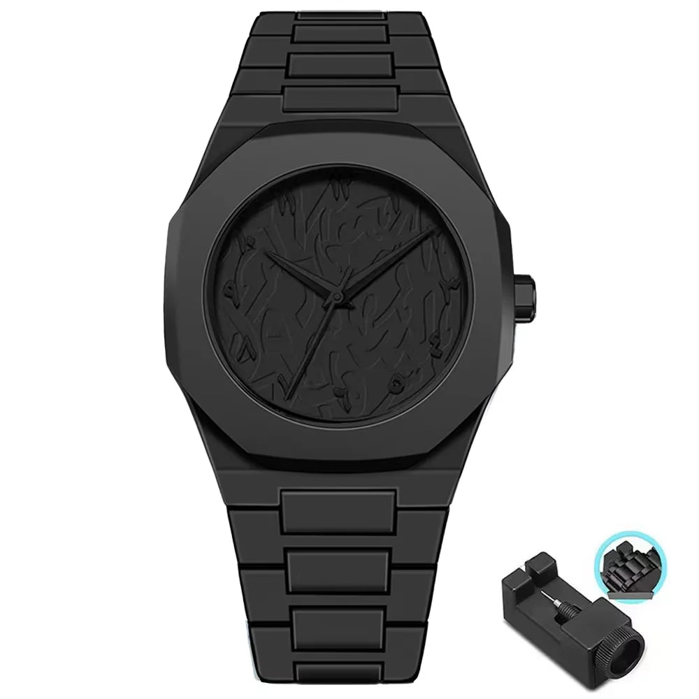 Relógio masculino de mostrador grande e pulseira de silicone