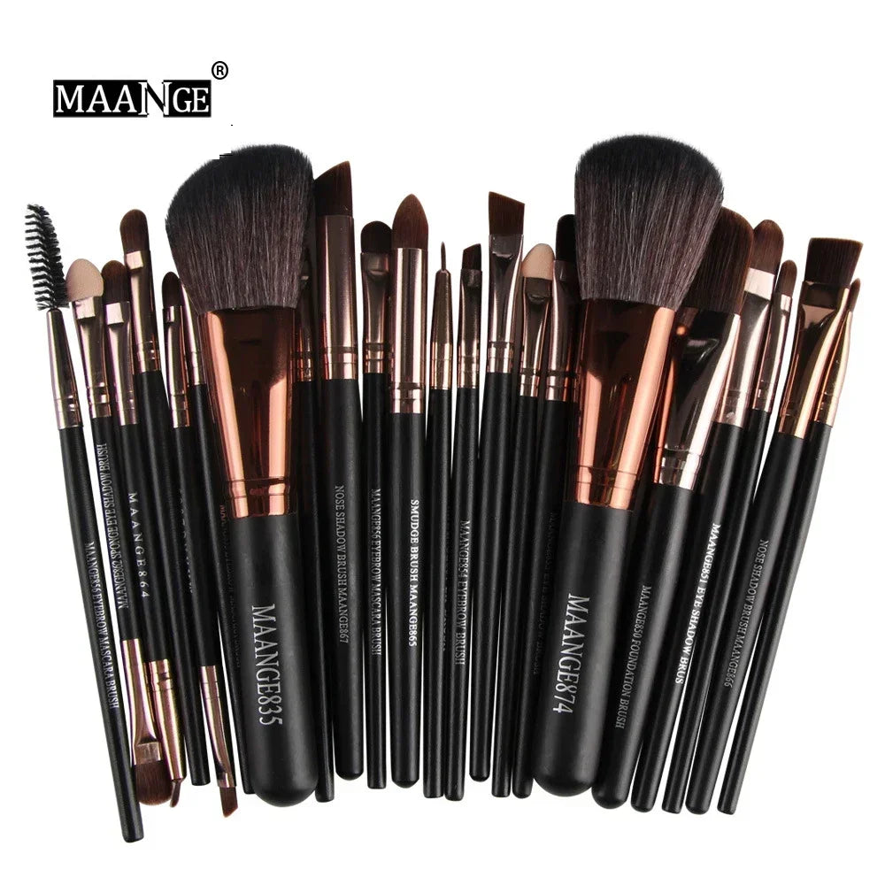 Kit de pincéis de maquiagem profissional com estojo (13 ou 22 peças)