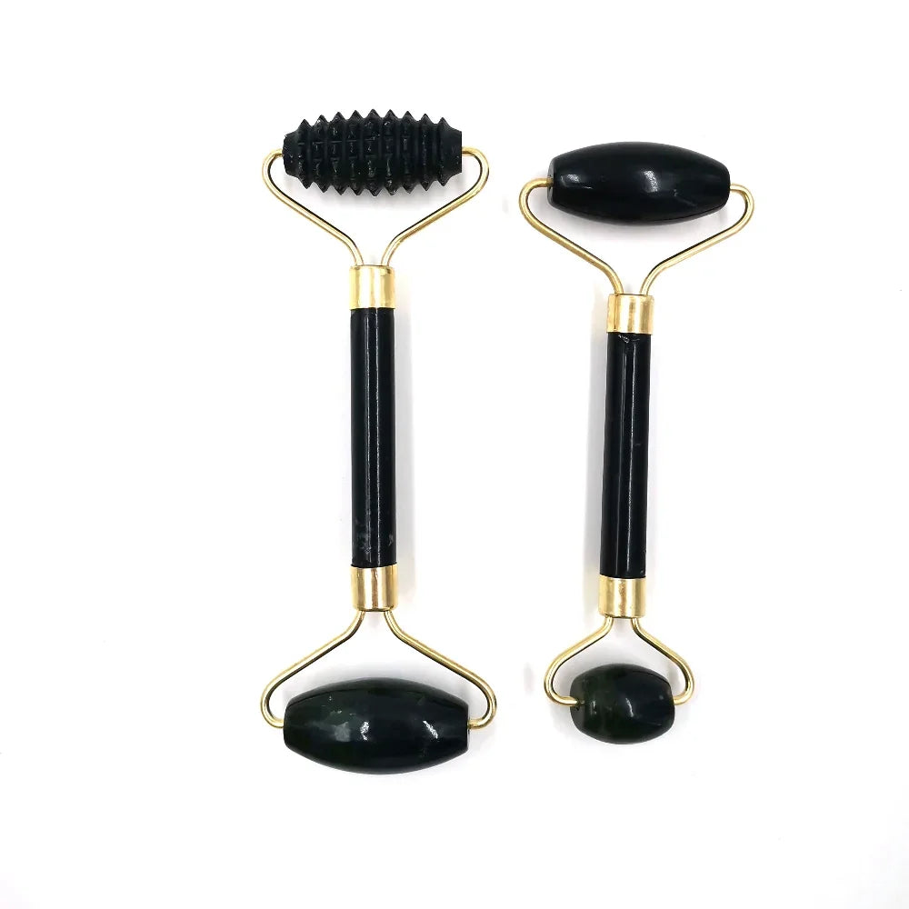 Rolo facial e gua sha de obsidiana