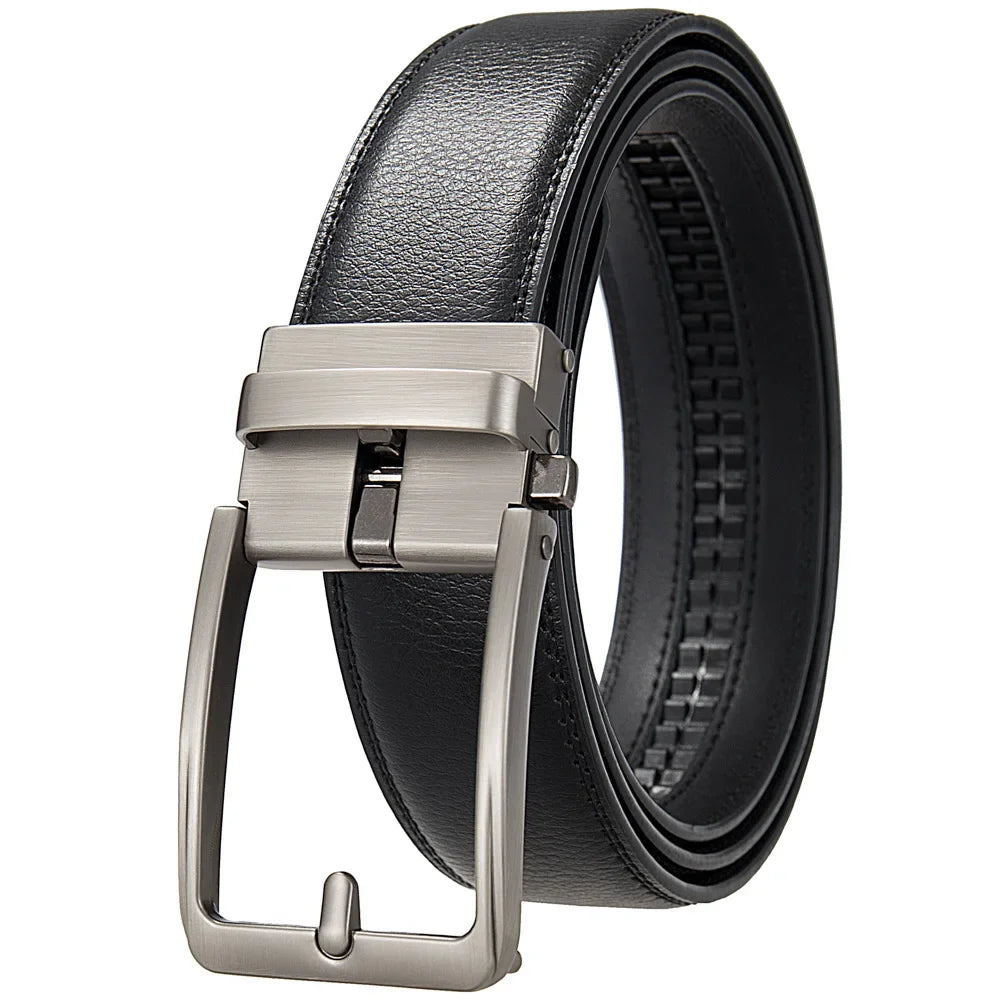 Cinto masculino com fivela automática (catraca)