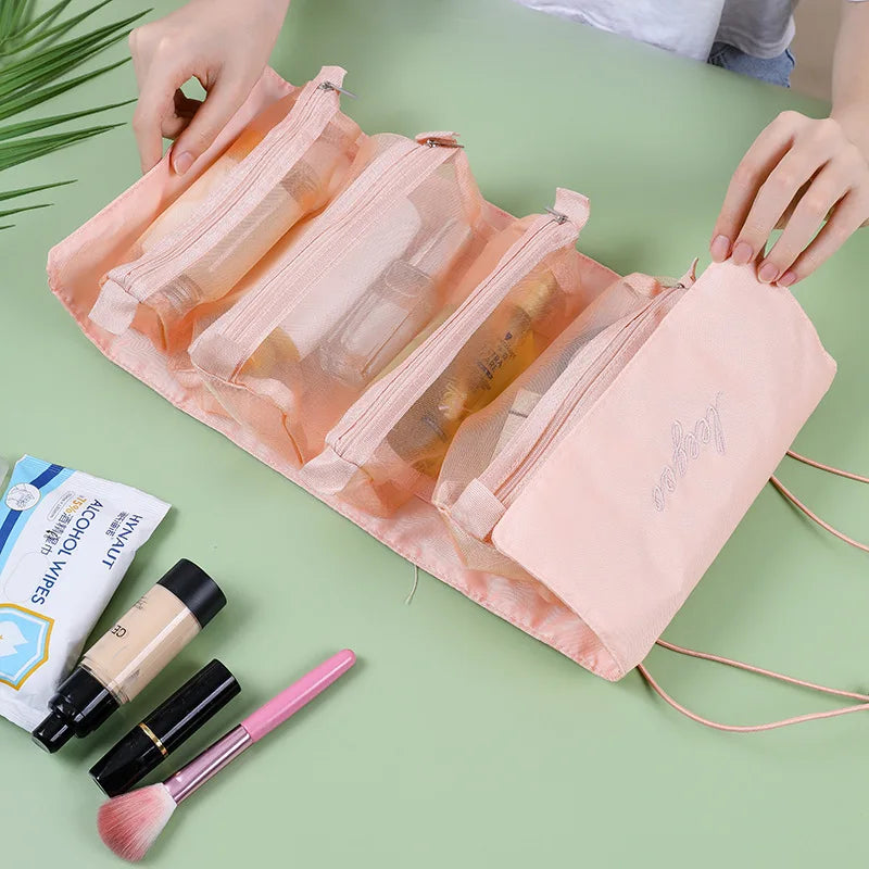 Necessaire de viagem 4 em 1 removível e impermeável