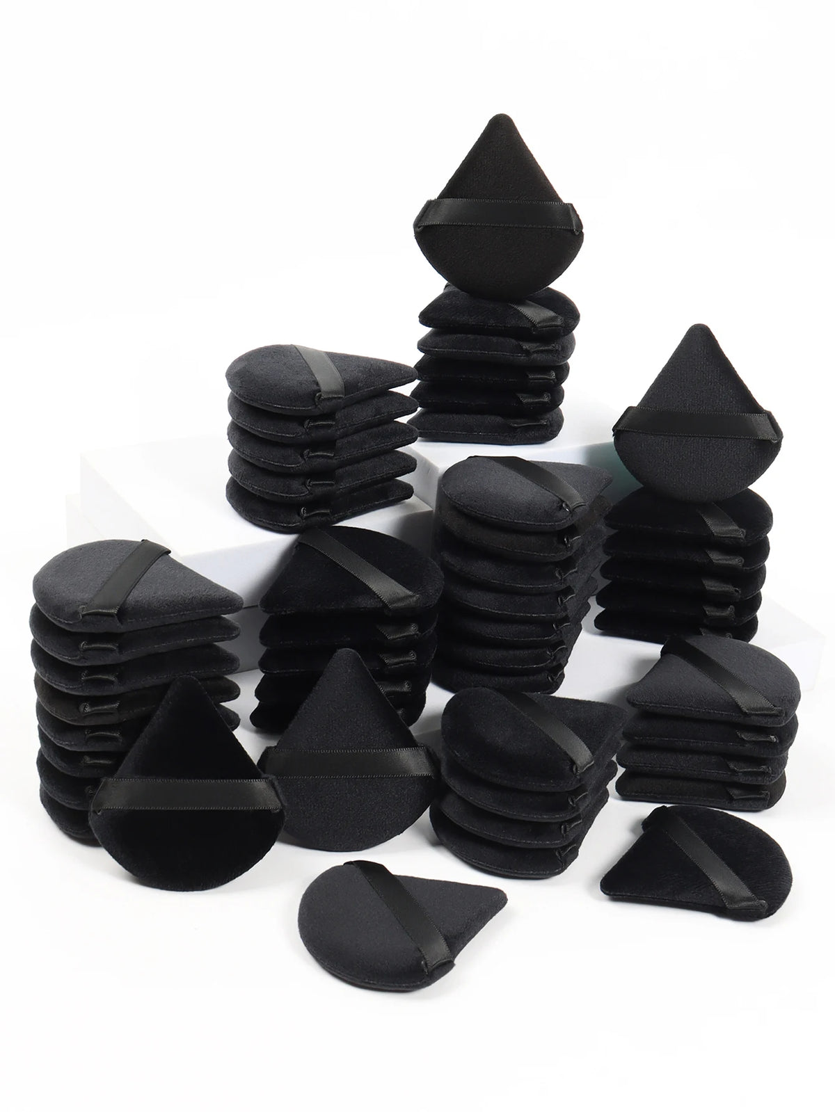 Kit esponjas triangulares de veludo para maquiagem