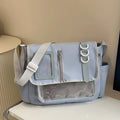 Bolsa transversal Y2K com janela transparente