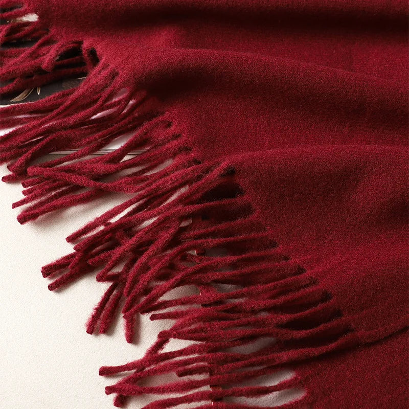 Cachecol pashmina liso com franjas